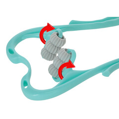 Masážní pomůcka na krční páteř se 6 válečky