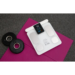 Profesionální SMART váha s funkcí analýzy těla a LED displejem na rukověti + mobilní aplikace a Bluetooth