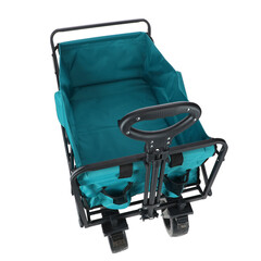 Skládací přepravní vozík s nosností 90kg, tyrkysový