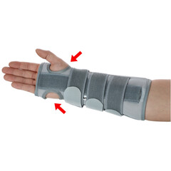Ortéza zápěstí s výstuží