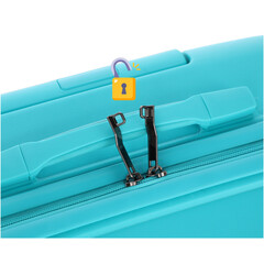 Cestovní kufr, tyrkysový