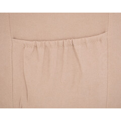 Relaxační polohovací křeslo COMFORT Ušák s funkcí masáže a výhřevu, béžová látka