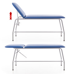 Vyšetřovací lůžko, modré