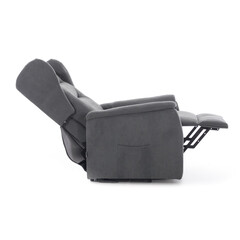 Masážní polohovací křeslo s vyklápěním COMFORT+, antracitová látka