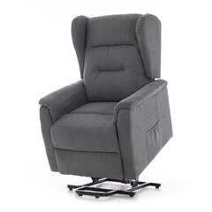 Masážní polohovací křeslo s vyklápěním COMFORT+, antracitová látka