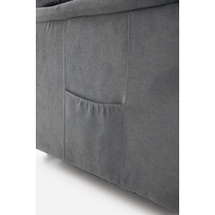 Masážní polohovací křeslo s vyklápěním COMFORT+, antracitová látka