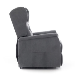 Masážní polohovací křeslo s vyklápěním COMFORT+, antracitová látka