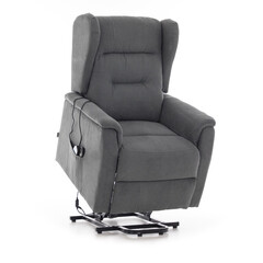 Masážní polohovací křeslo s vyklápěním COMFORT+, antracitová látka