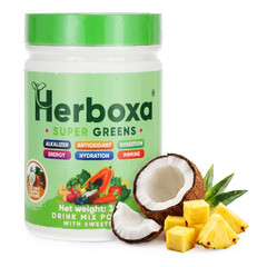 Herboxa SUPER GREENS Kokos & ananas, 300 g