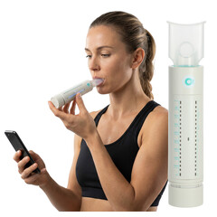 Bluetooth trenažér plic OPUMP