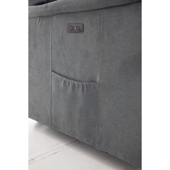 Relaxační polohovací křeslo COMFORT Ušák s funkcí masáže a výhřevu, antracitová látka