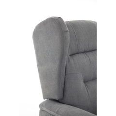 Relaxační polohovací křeslo COMFORT Ušák s funkcí masáže a výhřevu, antracitová látka