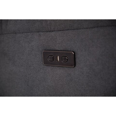 Relaxační polohovací křeslo COMFORT Ušák s funkcí masáže a výhřevu, antracitová látka