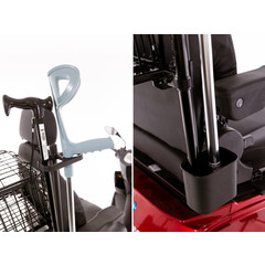 Držák na berle a hole pro elektrické skútry