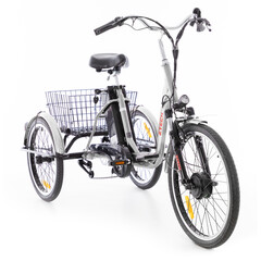 Tříkolové elektrické kolo Tornádo ZTECH, stříbrné