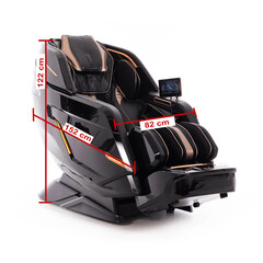 Masážní elektrické křeslo LUX 4D MASSAGER, černozlaté  (Používaný kus)