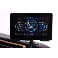 Masážní elektrické křeslo LUX 4D MASSAGER, černozlaté  (Zánovní kus)