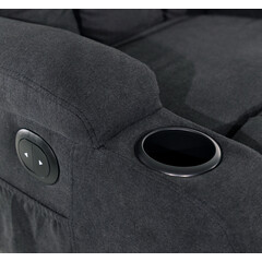 Relaxační polohovací křeslo, černá látka (Rozbalený kus)