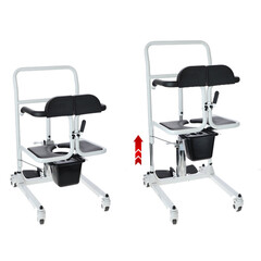 Hydraulická židle pro přesun s toaletním kbelíkem UNIZDRAV (Výstavní kus)