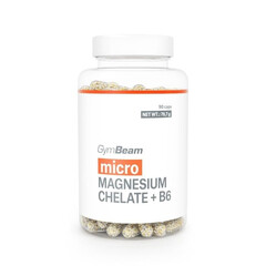 Mikro magnesium chelát + B6 GymBeam, 90 kapslí