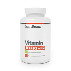 Vitamin D3+K1+K2 GymBeam, 60 kapslí