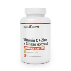 Vitamin C + Zinek + extrakt ze zázvoru GymBeam, 90 tablet