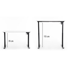 Výškově nastavitelný stůl UNIZDRAV 120x60 cm, bílý