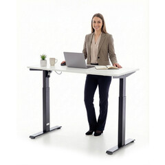 Výškově nastavitelný stůl UNIZDRAV 120x60 cm, bílý