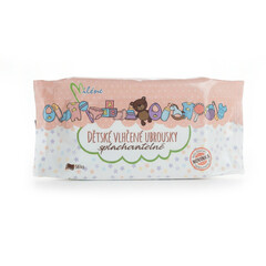 Miléne Dětské vlhčené ubrousky splachovatelné, 56 ks