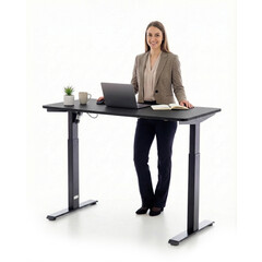 Výškově nastavitelný stůl UNIZDRAV 120x60 cm, černý
