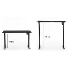 Výškově nastavitelný stůl UNIZDRAV 120x60 cm, černý