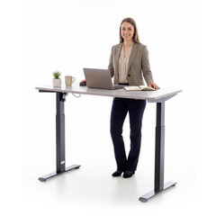 Výškově nastavitelný stůl UNIZDRAV 120x60 cm, šedý