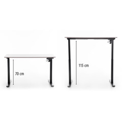 Výškově nastavitelný stůl UNIZDRAV 120x60 cm, šedý