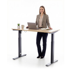 Výškově nastavitelný stůl UNIZDRAV 120x60 cm, hnědý dub