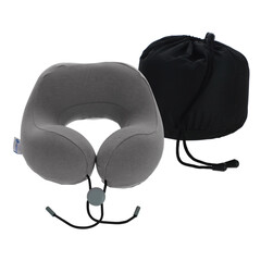 Cestovní ergonomický polštář z paměťové pěny, antracitový