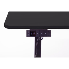 Výškově nastavitelný stůl UNIZDRAV 160x110 cm, černý – pravý roh