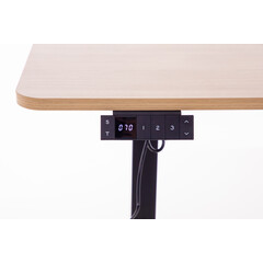 Výškově nastavitelný stůl UNIZDRAV 160x110 cm, hnědý dub – levý roh