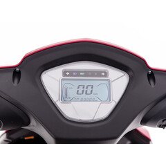 Elektrický tříkolový skútr CHAMPION pro seniory - výkonný 1000W motor, červený (Používaný kus)