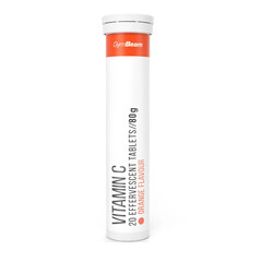 Vitamin C 1000 mg pomeranč – šumivé tablety GymBeam, 20 tablet