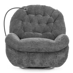 Stylové relaxační polohovací křeslo TRENDY s funkcí masáže a výhřevu, antracitové