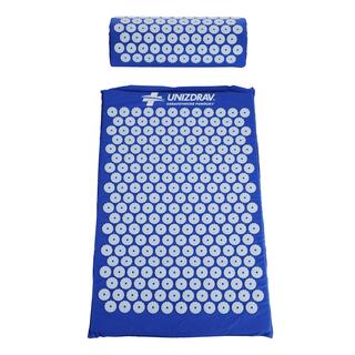 Masážní akupresurní podložka UNIZDRAV + taška zdarma Akupresúrna podložka s polštářem UNIZDRAV - modrá