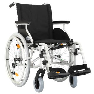 Invalidní vozík odlehčený s nastavitelným těžištěm Šířka sedu 48 cm, bez brzd pro doprovod