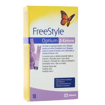 Testovací proužky FreeStyle Optium ß ketone, 10 ks