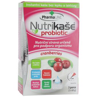 PharmaLINE Nutrikaše probiotic cranberries, 3x 60 g