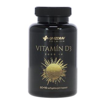 Vitamin D3 2000 IU UNIZDRAV, 80 + 10 kapslí zdarma