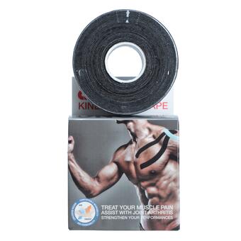 Kinezio tejp Ares 5 cm x 5 m, černý
