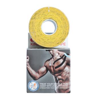 Kinezio tejp Ares 5 cm x 5 m, žlutý