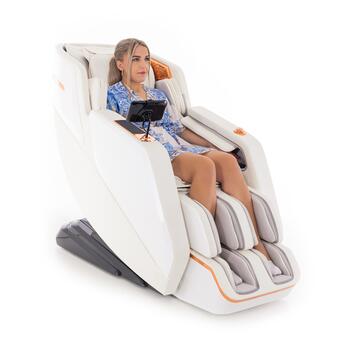 Masážní elektrické křeslo Prestige 3D MASSAGER s ionizátorem vzduchu, bílé