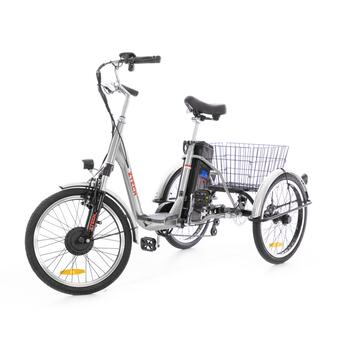 Tříkolové elektrické kolo Tornádo ZTECH, stříbrné
