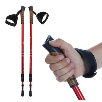 Trekingové hole, červené